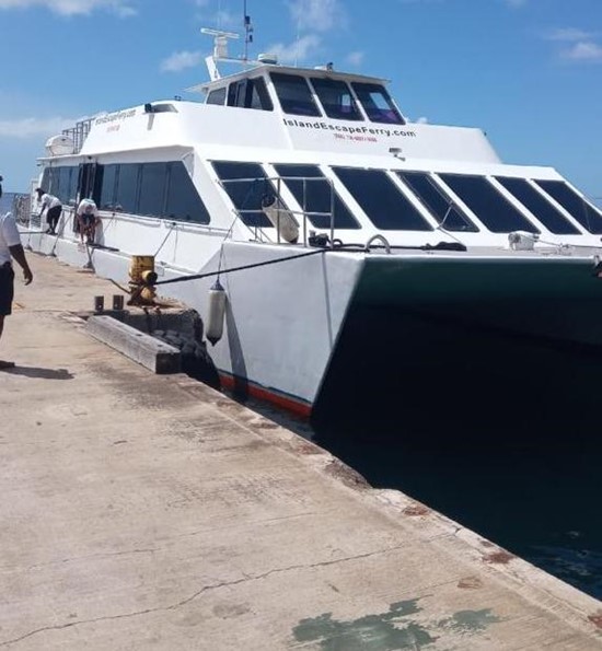 Island Escape docked in Montserrat