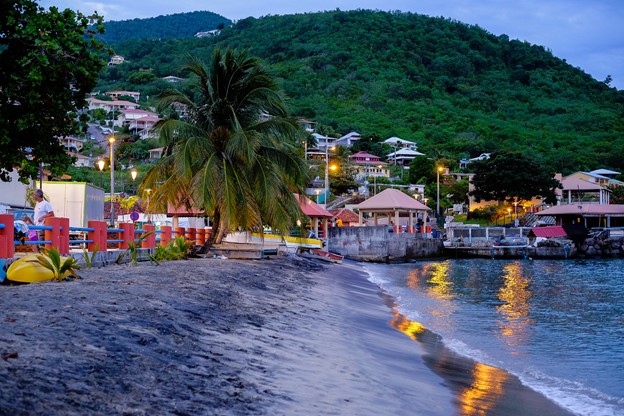Views of beach setting in Martinique 