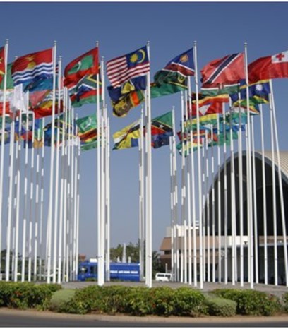 Flags of the Commonwealth on display