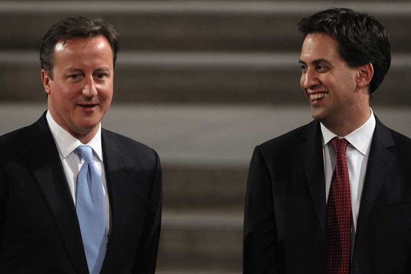 Labour Leader Ed Miliband Accuses UK Prime Minister David Cameron Of "Running Scared" TV Election Debates