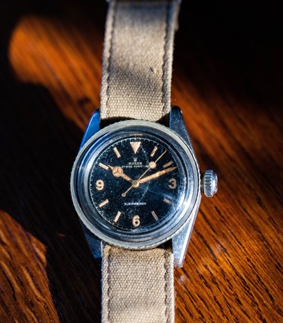 Vintage Rolex watch found at the bottom of a dusty old box