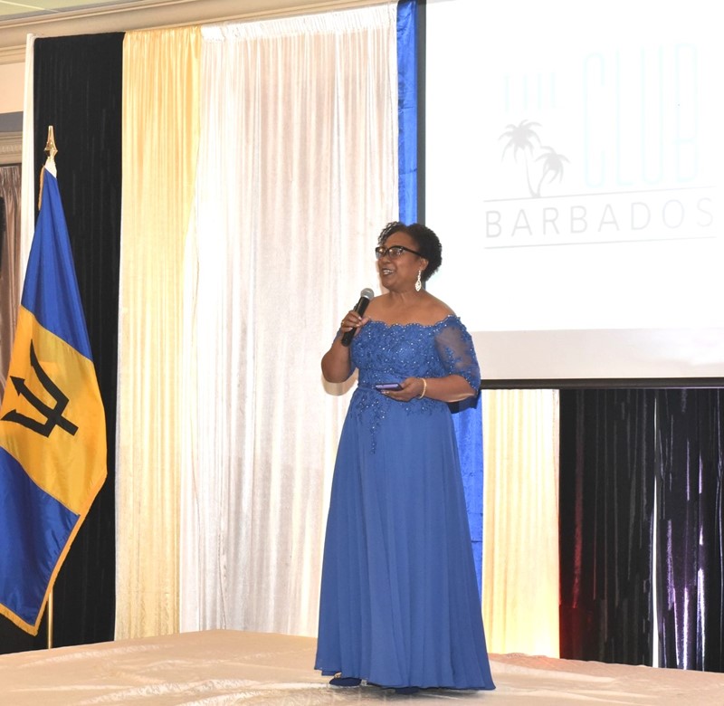 The Honourable Sonia Marville-Carter, Consul General to Barbados addresses the gala's audience.