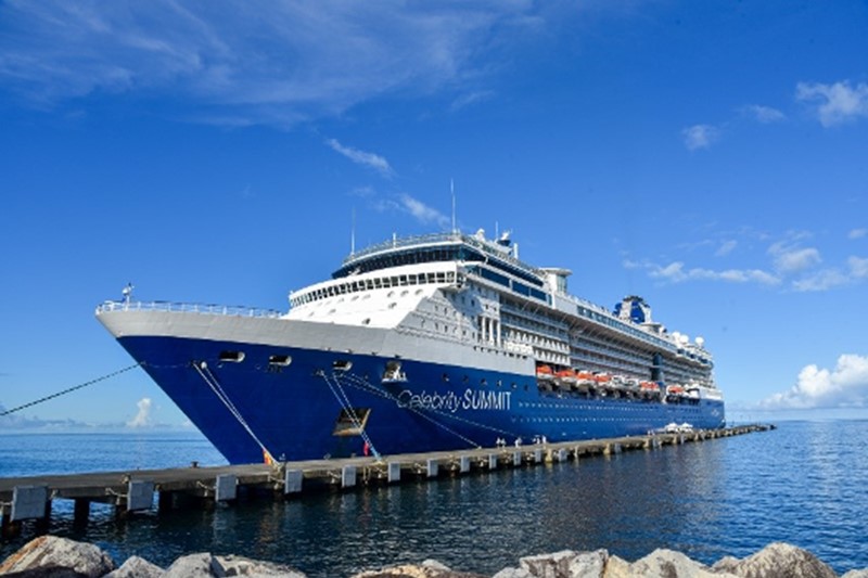 Cruise ship docked in Grenada 