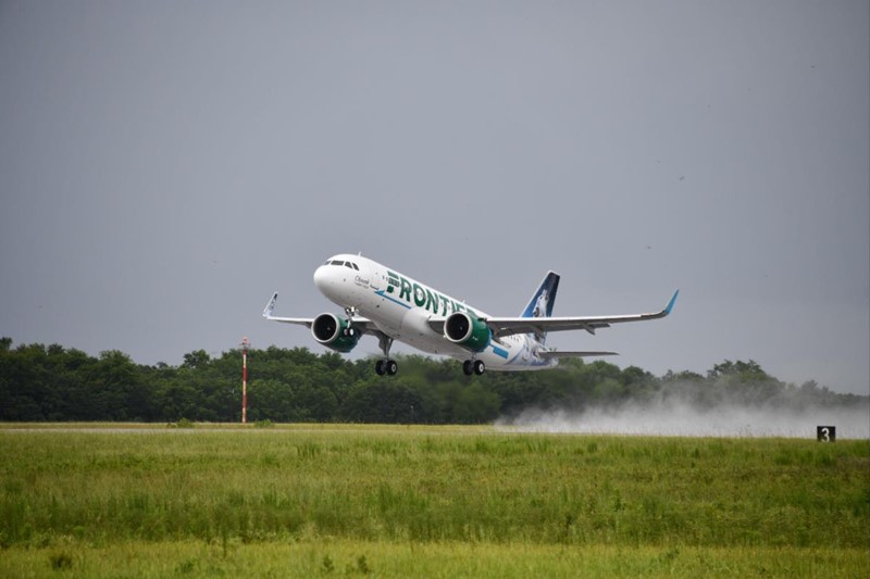 Frontier Airlines’ non-stop flights will operate three times weekly on Sun/Tues/Thurs utilizing a 180-seat Airbus A-320 aircraft with 30 stretch and 150 economy seats.