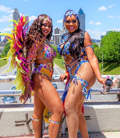 Atlanta Caribbean Carnival ladies in costume