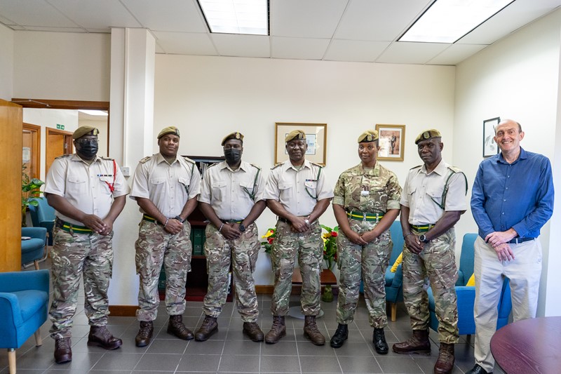 His Excellency the Governor presided over a brief ceremony for the Royal Montserrat Defence Force on Friday March 4th 2022, where three other officers received promotions while Ms Carmencita Duberry was inducted to the Corps of Officers