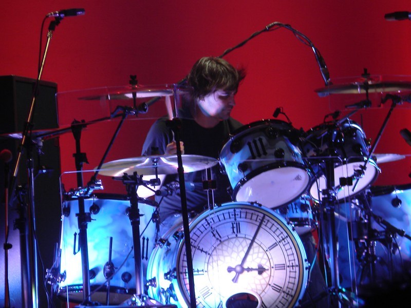 3 Doors Down’s Greg Upchurch behind his drumset