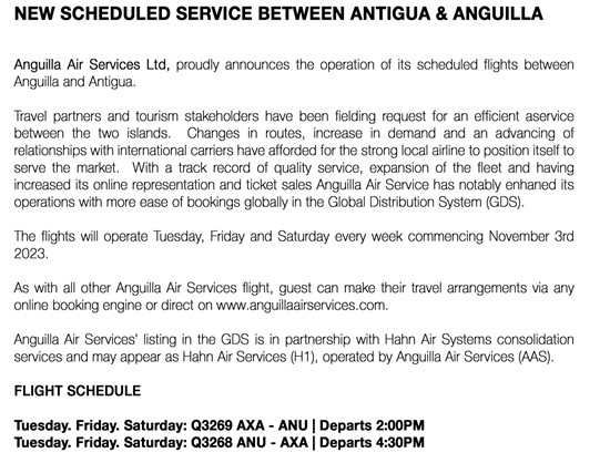 Anguilla air services info