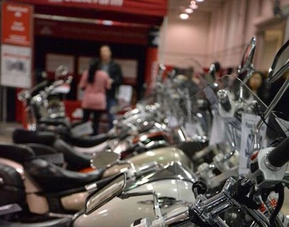 motorbikes on display