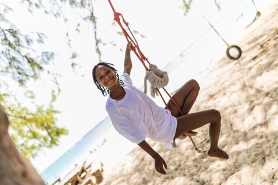 Girl on Swing in The Bahamas