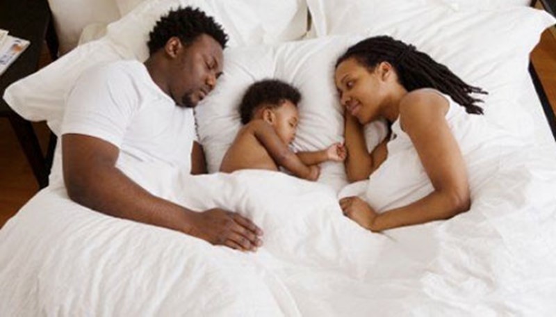 black family sleeping 