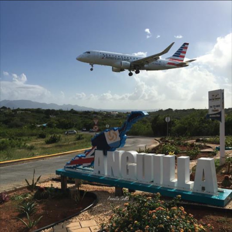 American Airlines flying into anguilla 