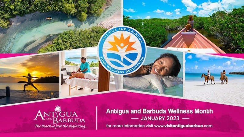 Antigua & Barbuda wellness month poster 