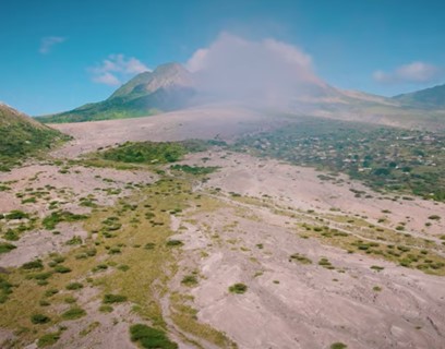 Views of volcanic devastation on Montserrat 