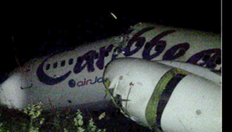 Crashed Caribbean airlines plane 