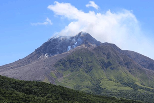 Picture of Montserrat's volcano 