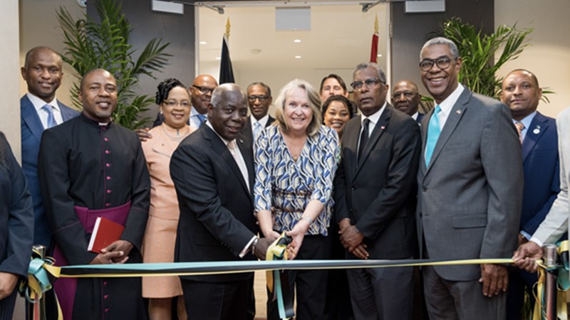  A well-attended ribbon-cutting ceremony was followed by a robust slate of celebratory events, including a luncheon and Bahamian diaspora reception. 