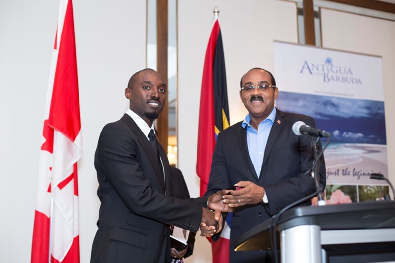 n 2015, Kwame Delfish became the first Caribbean Canadian artist to be commissioned to design a coin for the Royal Canadian Mint. Delfish presented the coin to the Prime Minister of Antigua and Barbuda during his 2015 visit to Canada 