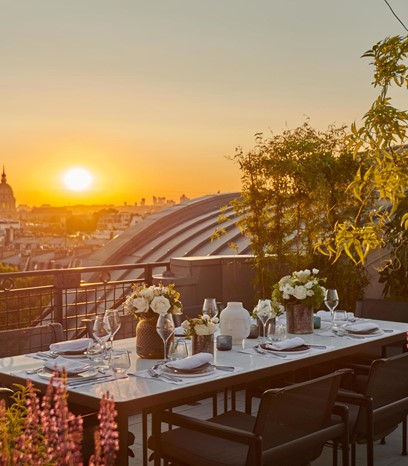 Views of Paris rooftop