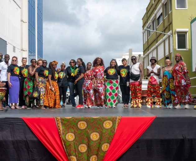 Performers and instructors at the Emancipation Day celebration with Art Saves Lives Foundation on July 1, 2025, in Philipsburg, St. Maarten – Photo: Edgardo Lynch